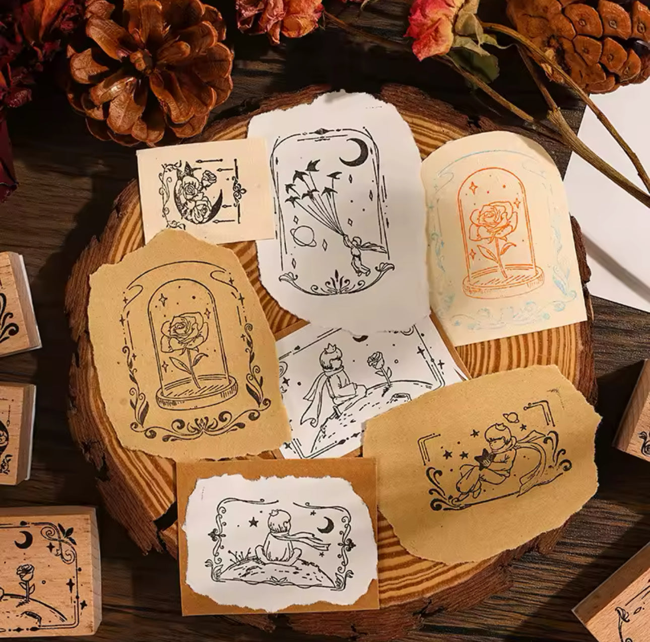 6 Sellos de Madera Le Petit Prince