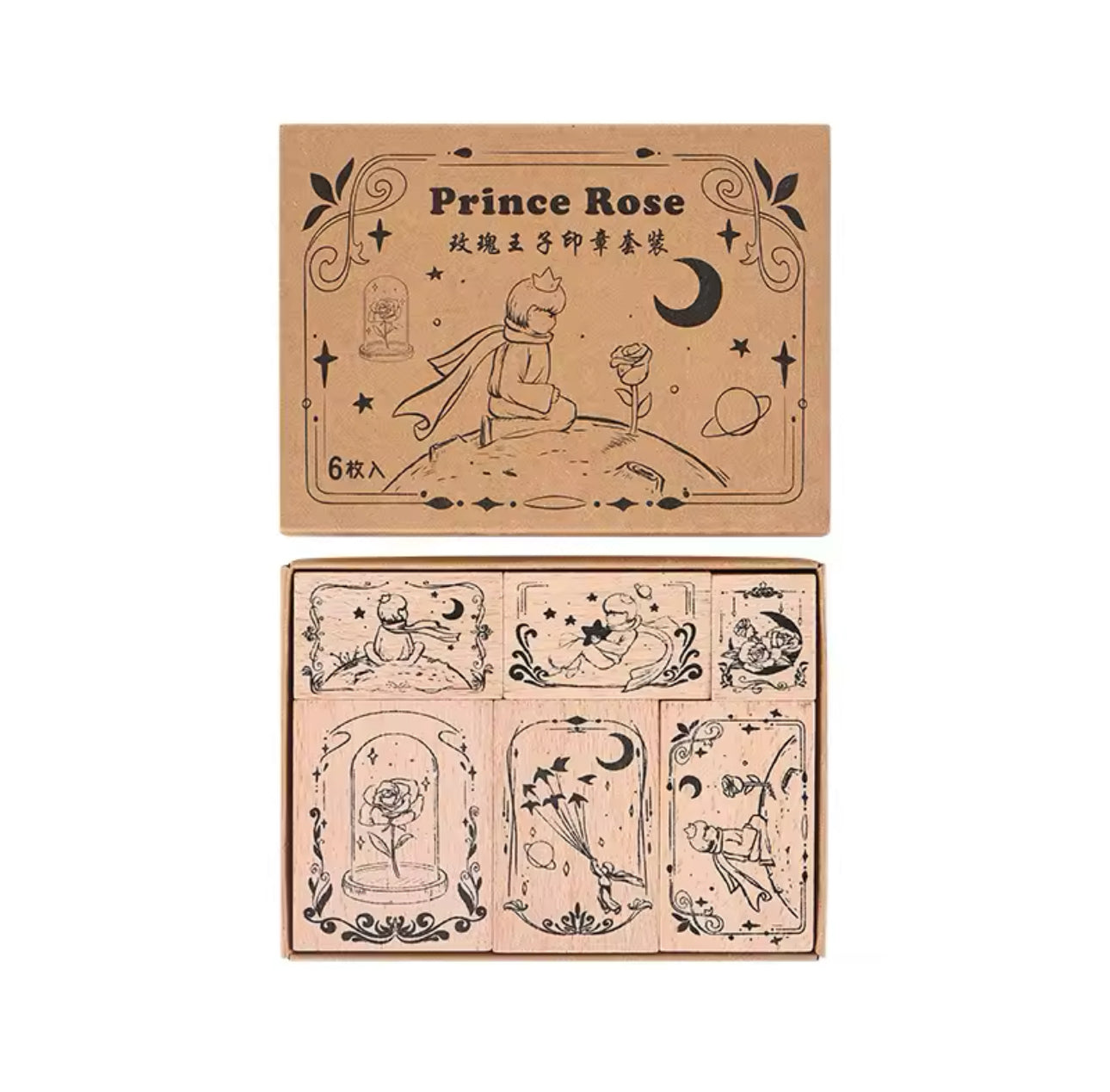 6 Sellos de Madera Le Petit Prince