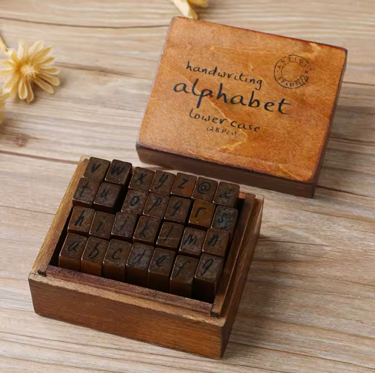 Sellos de madera Alfabeto