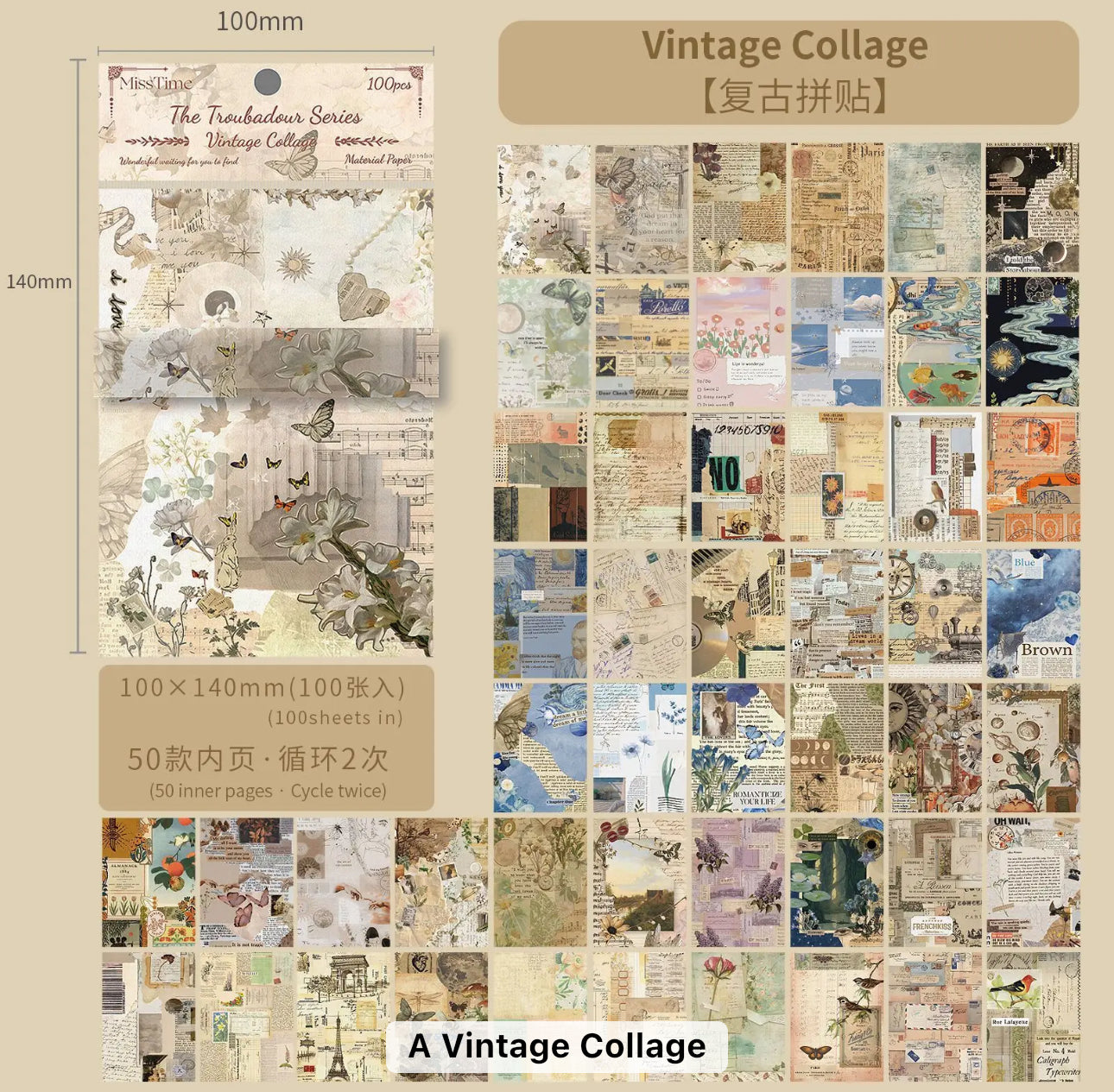 100 Papeles Vintage