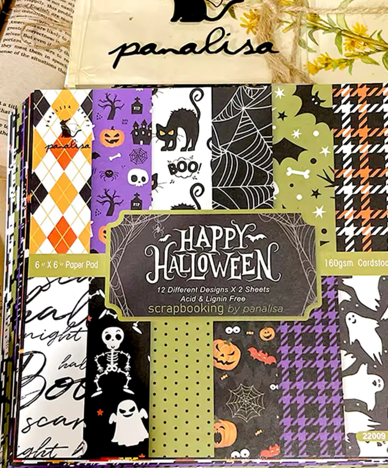 12 Papeles Cartulina Halloween
