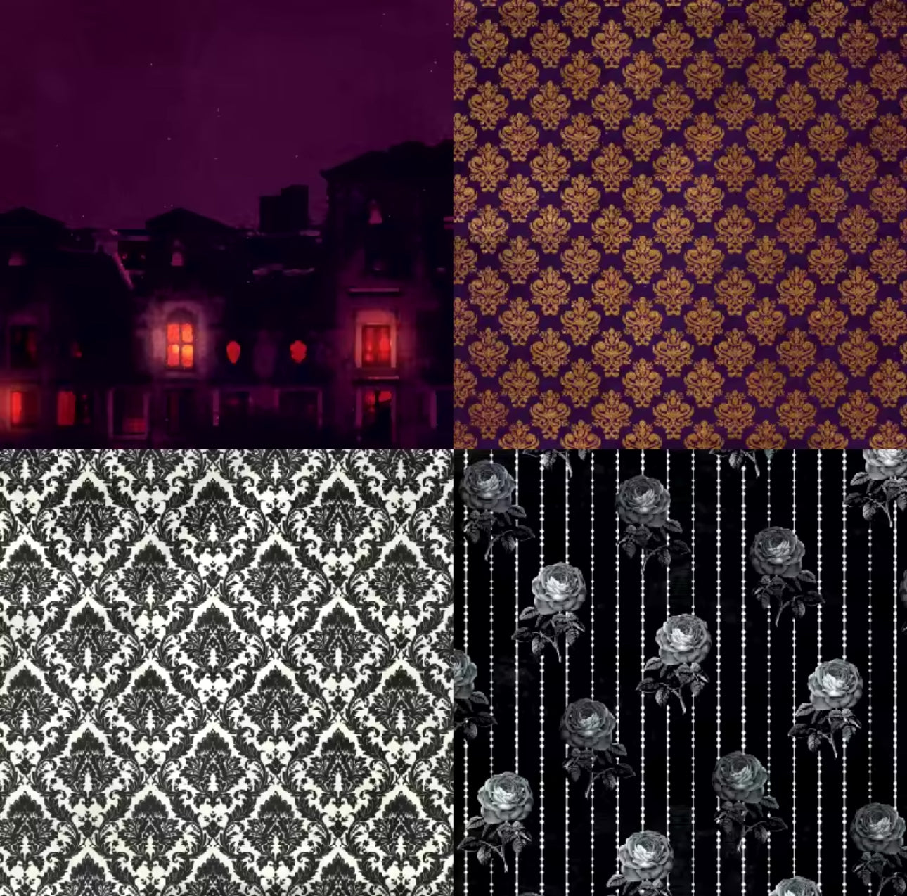 12 Papeles Cartulina Halloween Dark World