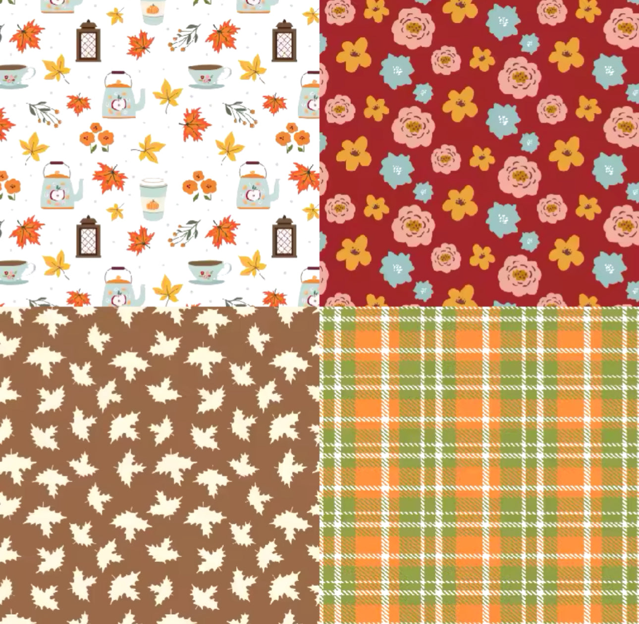 12 Papeles Cartulina Otoño