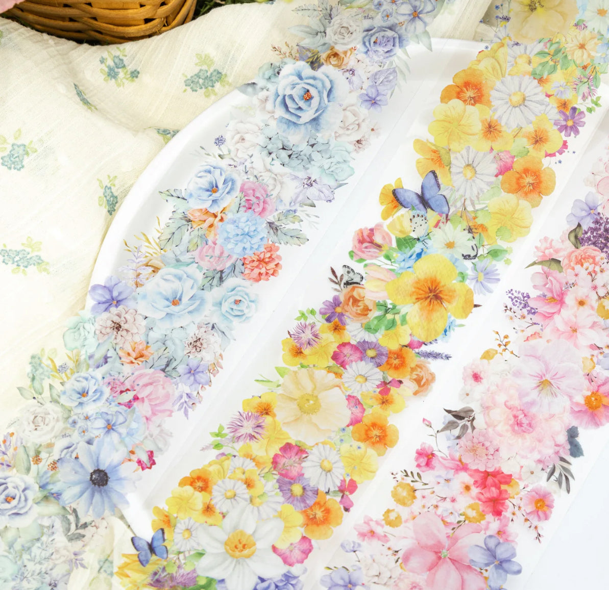 Washi Tapes Anchos Flores