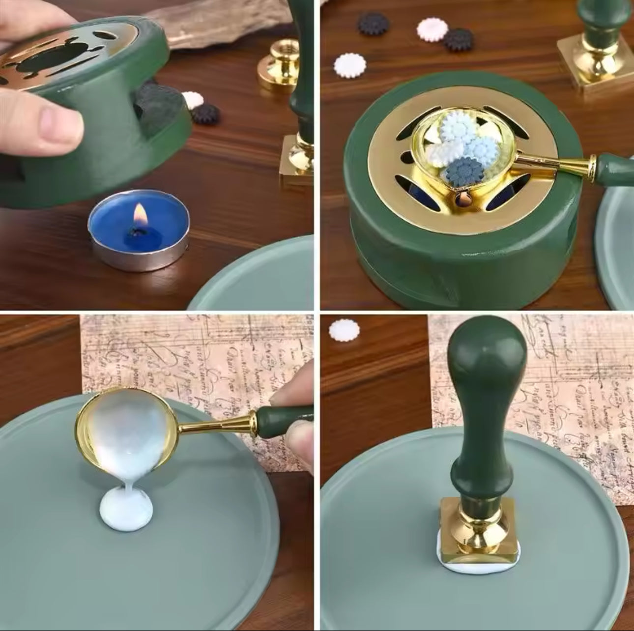 Set Madera Sellos de Lacre