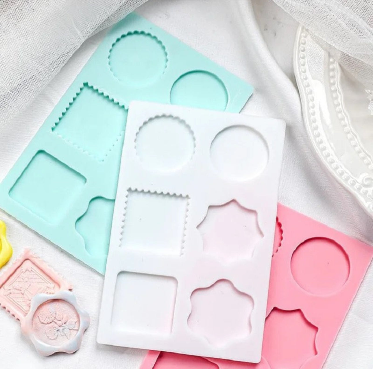 Tapete Silicon 6 Formas para sellos de lacre