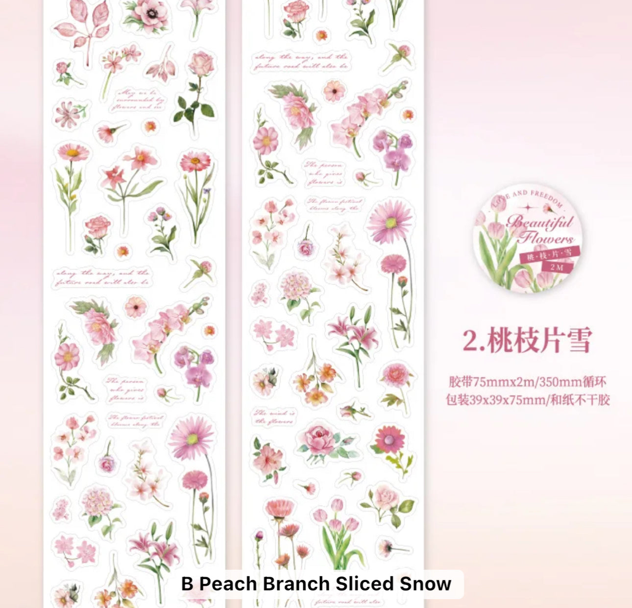 Rollo de Minis Stickers Flores