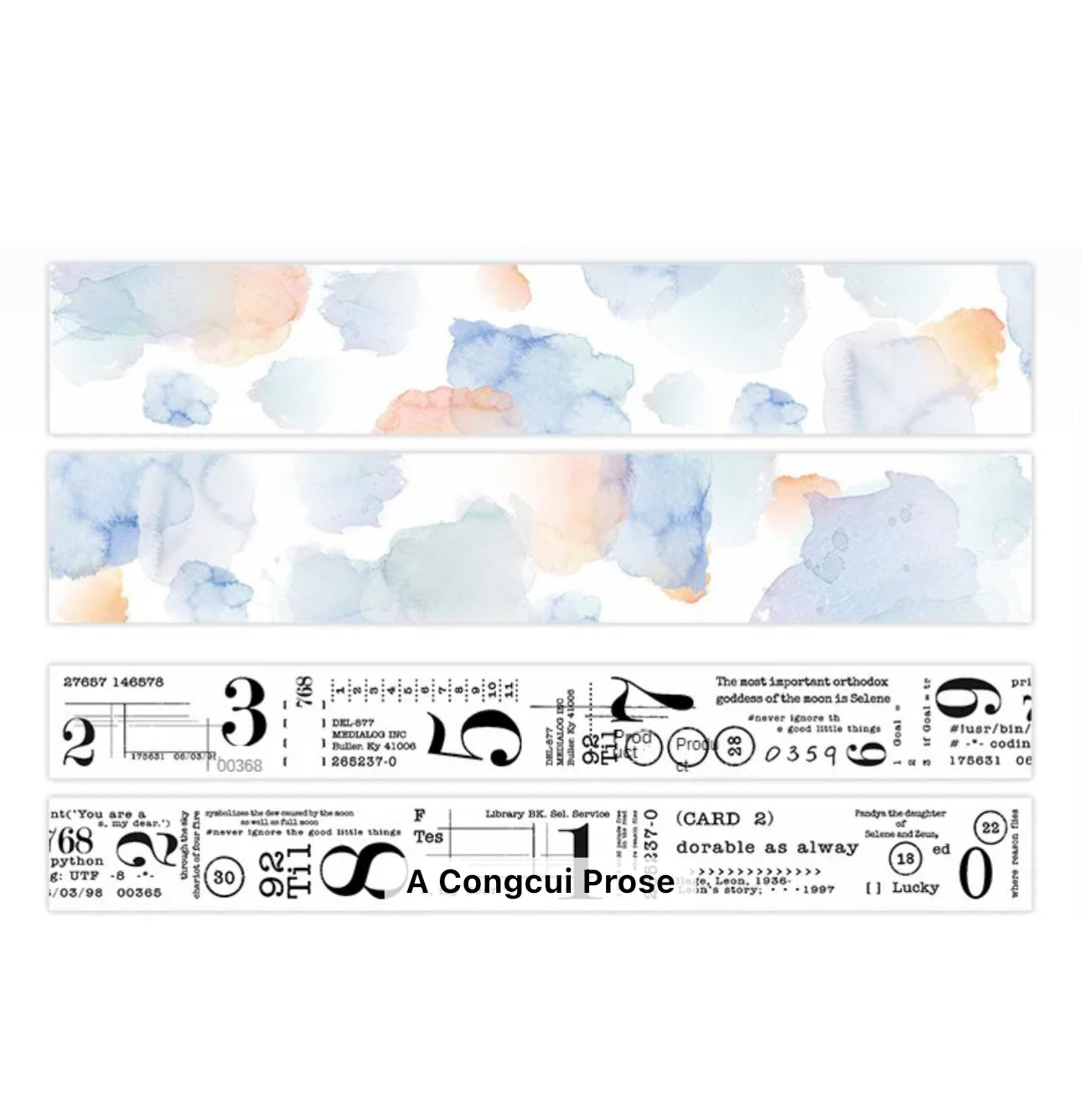 Washi Tapes Manchas acuarela & poemas
