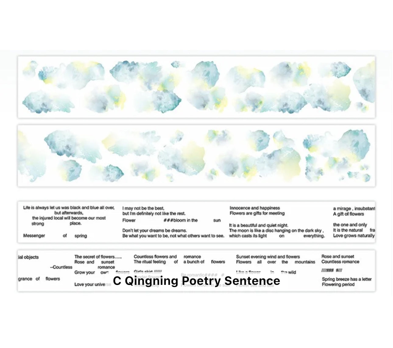 Washi Tapes Manchas acuarela & poemas