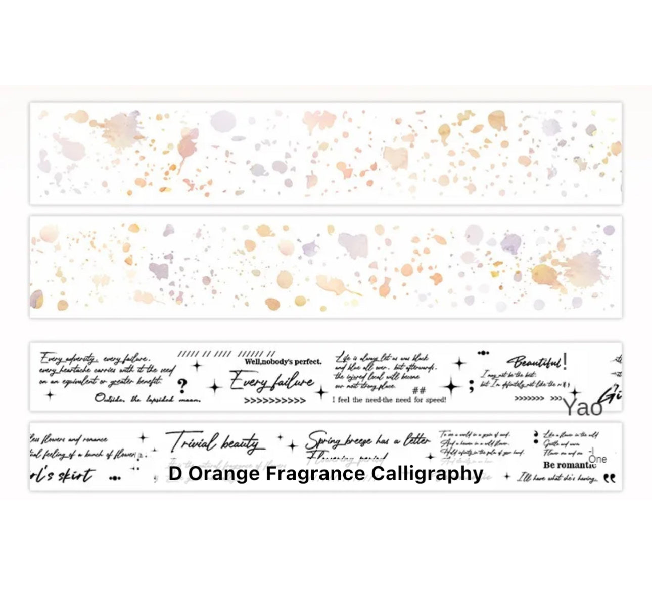 Washi Tapes Manchas acuarela & poemas