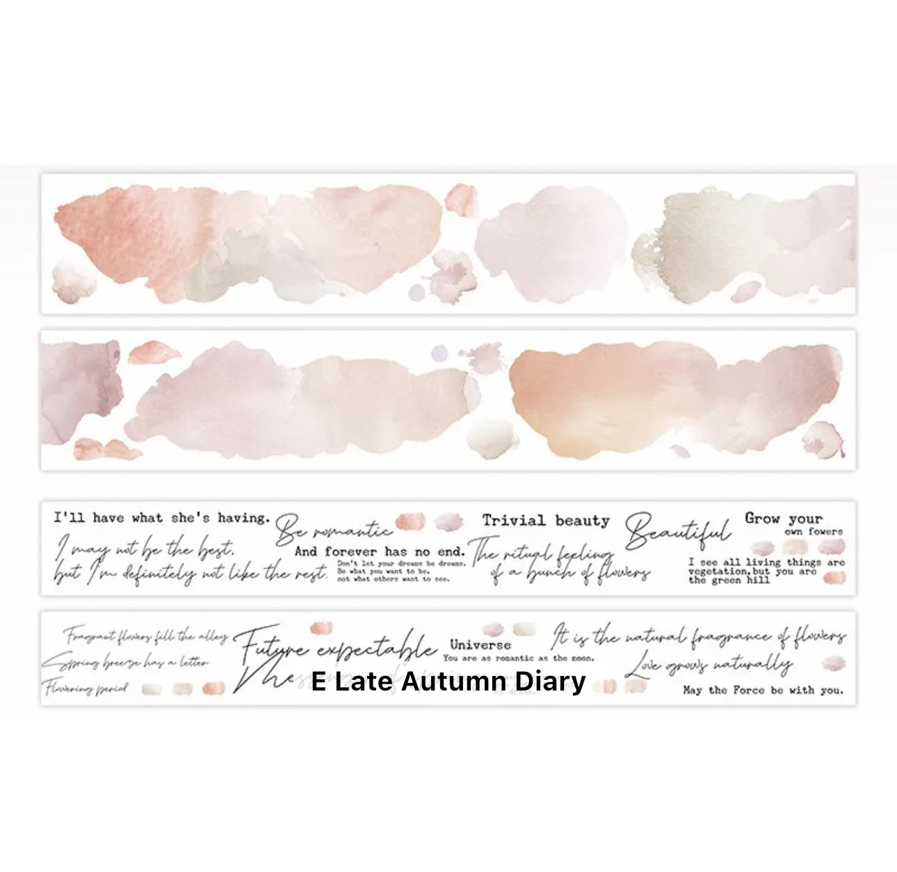 Washi Tapes Manchas acuarela & poemas