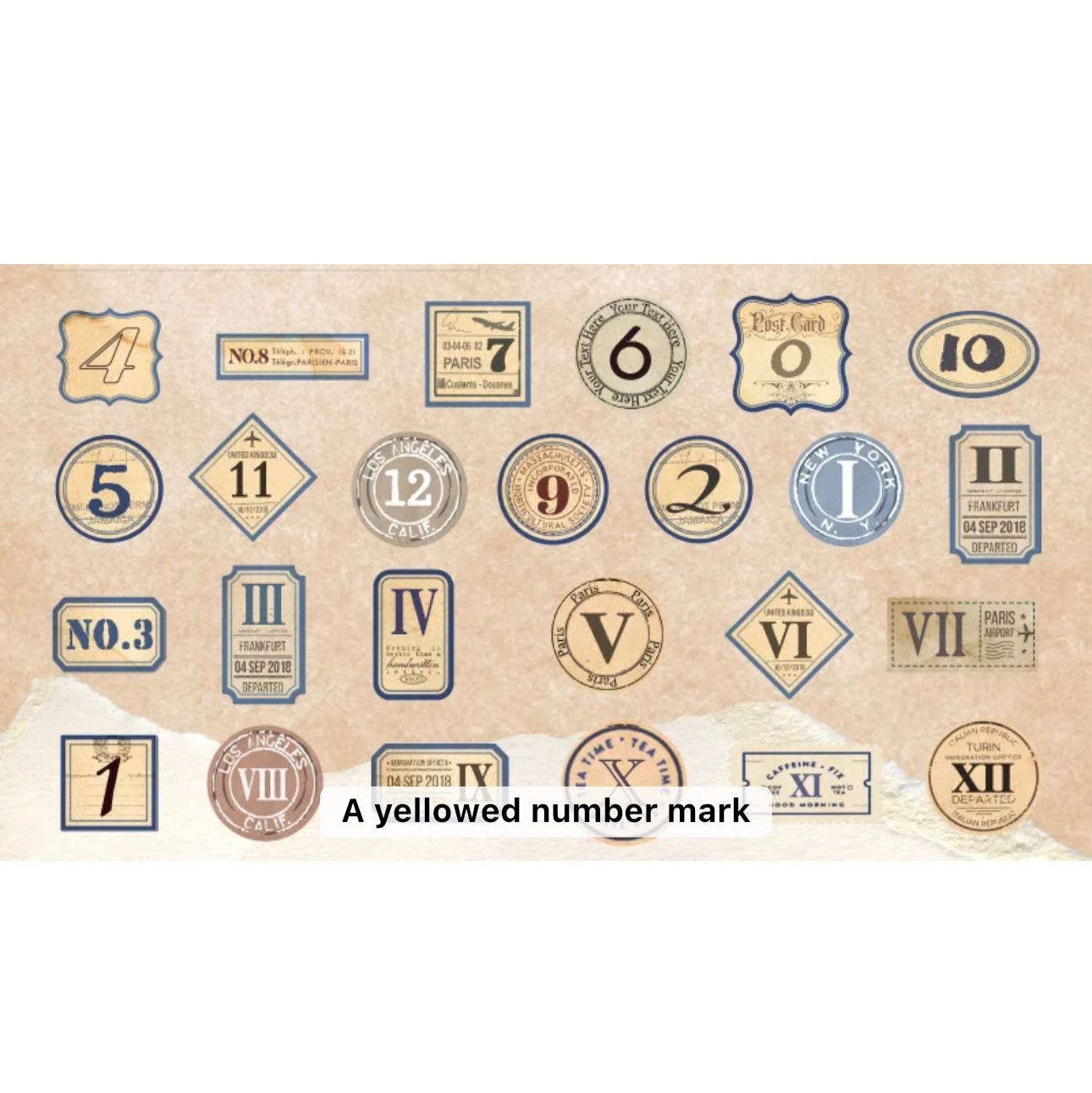 100 Stickers Past Events Palabras & frases