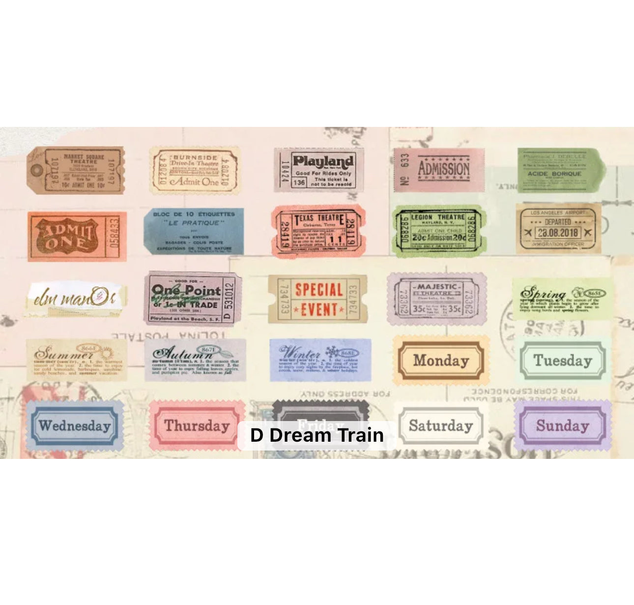 100 Stickers Past Events Palabras & frases