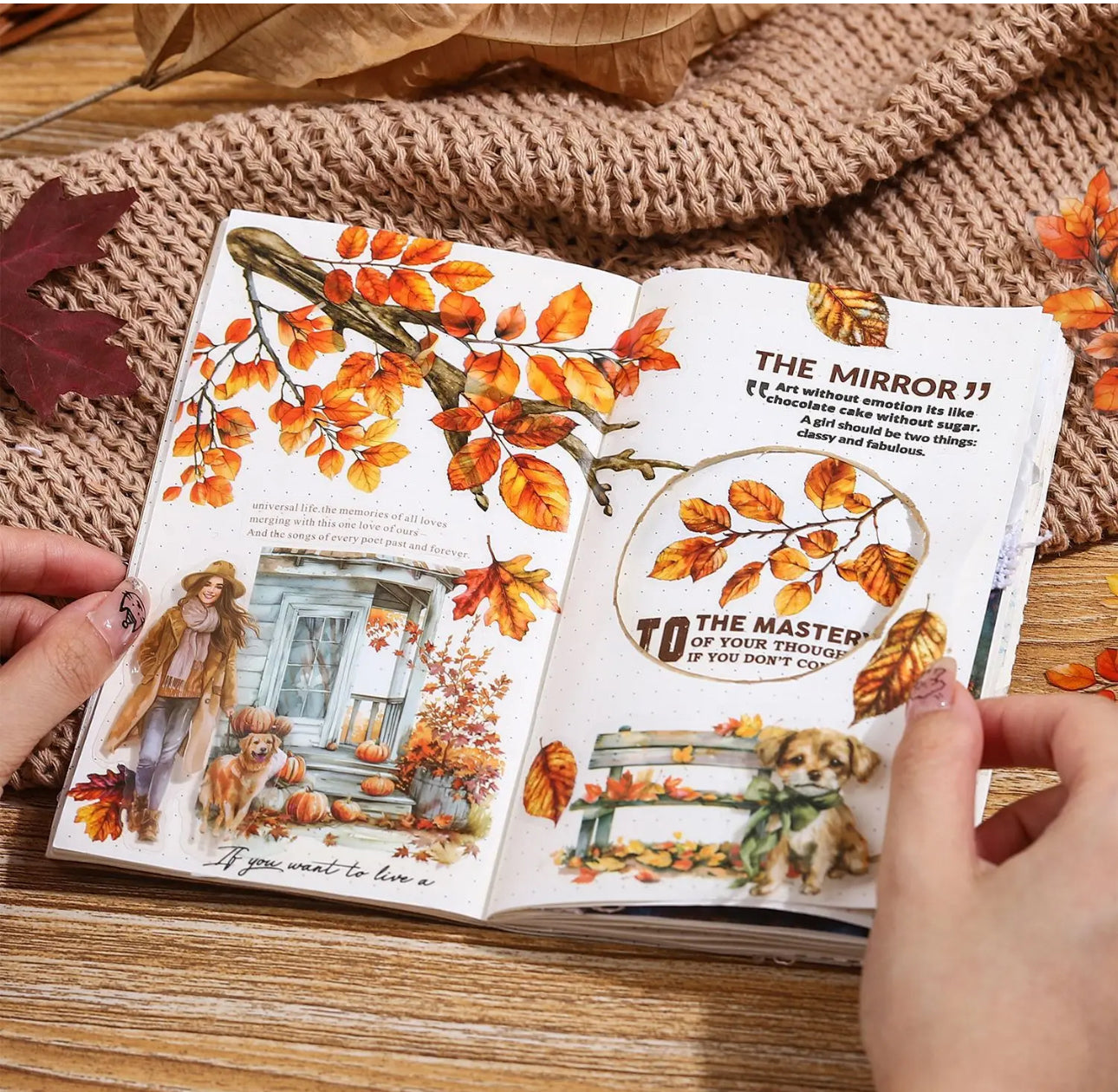 Stickers Hojas arboles de otoño