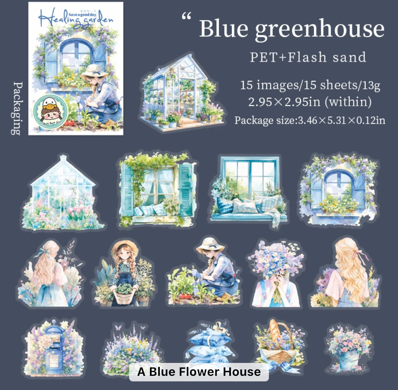 15 Stickers Healing Garden