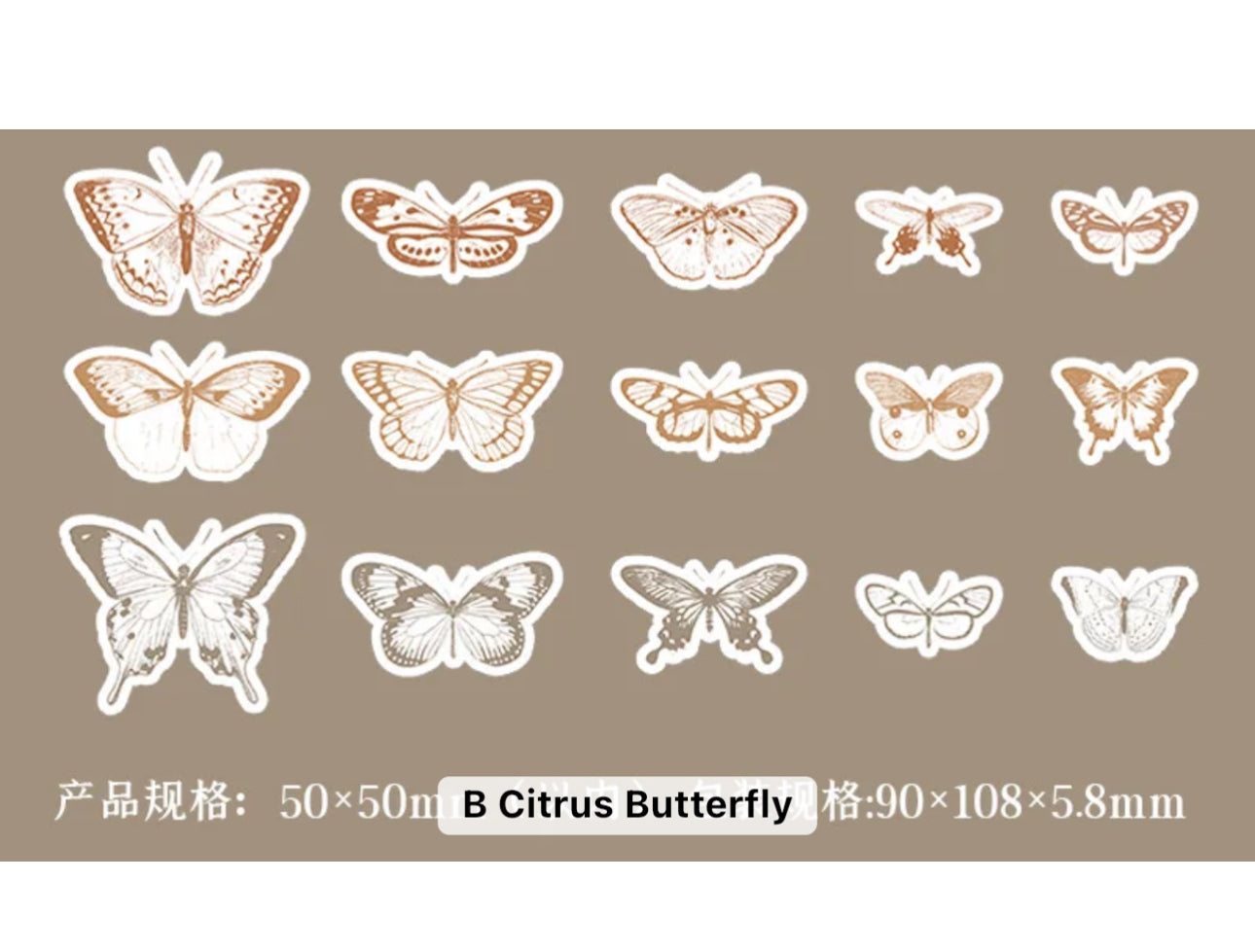 30 Stickers Mariposas