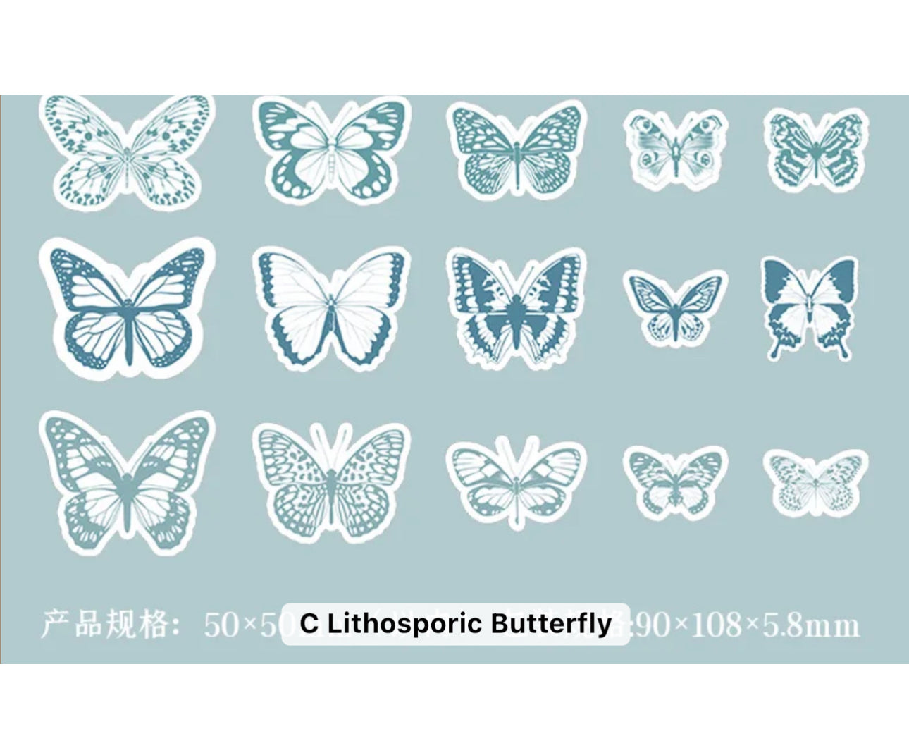 30 Stickers Mariposas