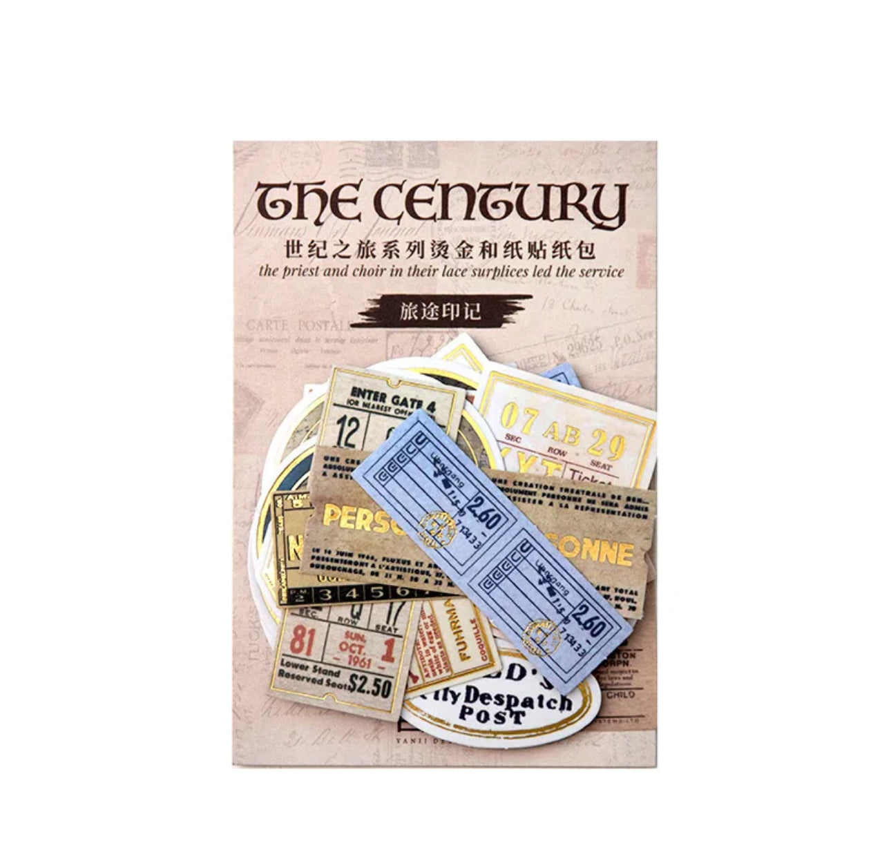 40 Stickers The Century con foil dorado