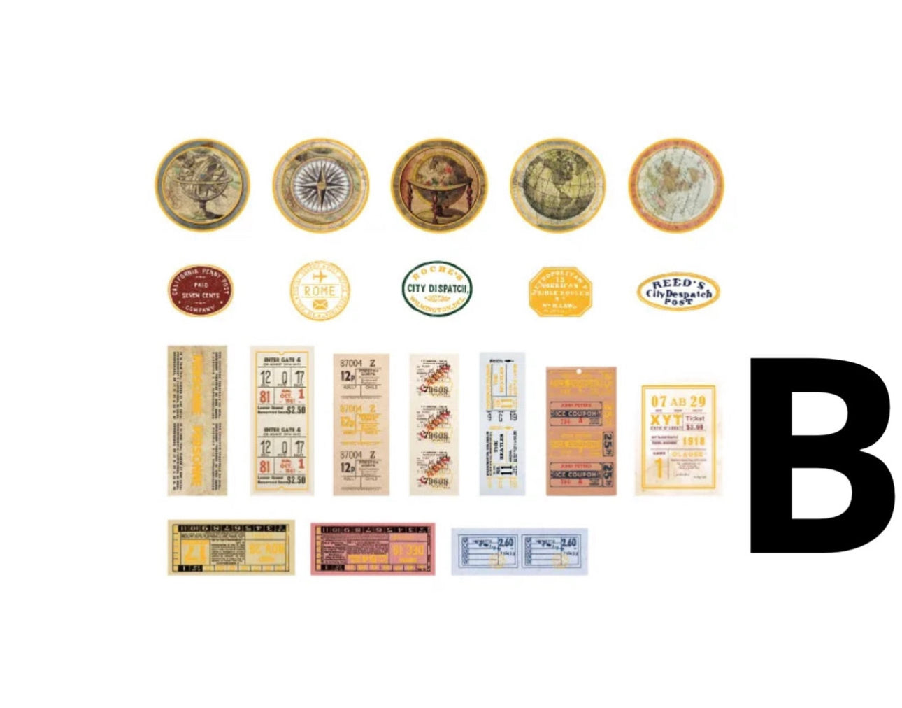 40 Stickers The Century con foil dorado