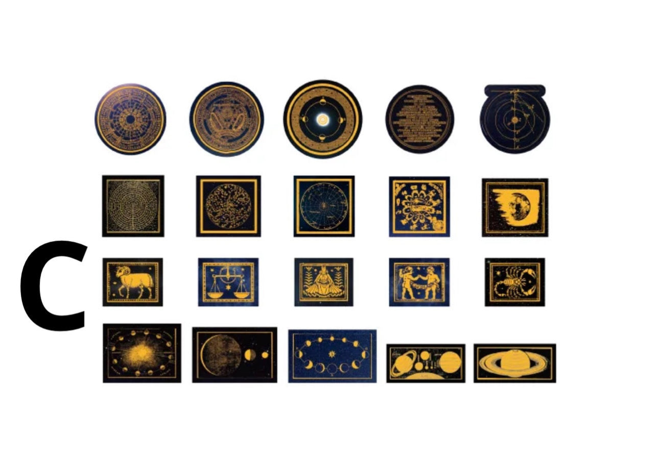 40 Stickers The Century con foil dorado