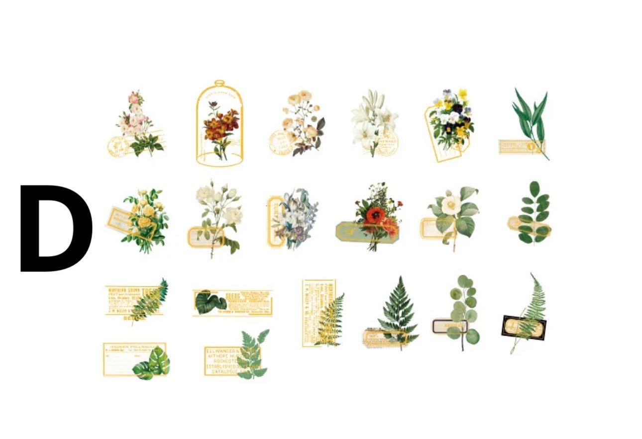 40 Stickers The Century con foil dorado