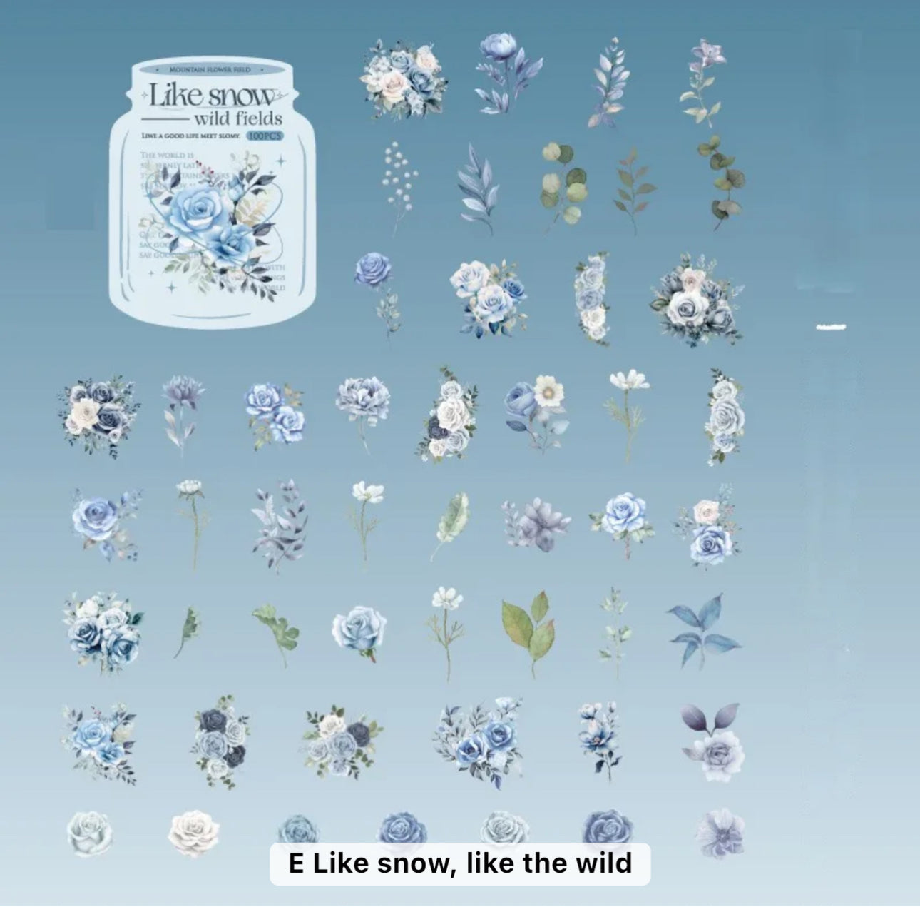 100 Stickers Flores