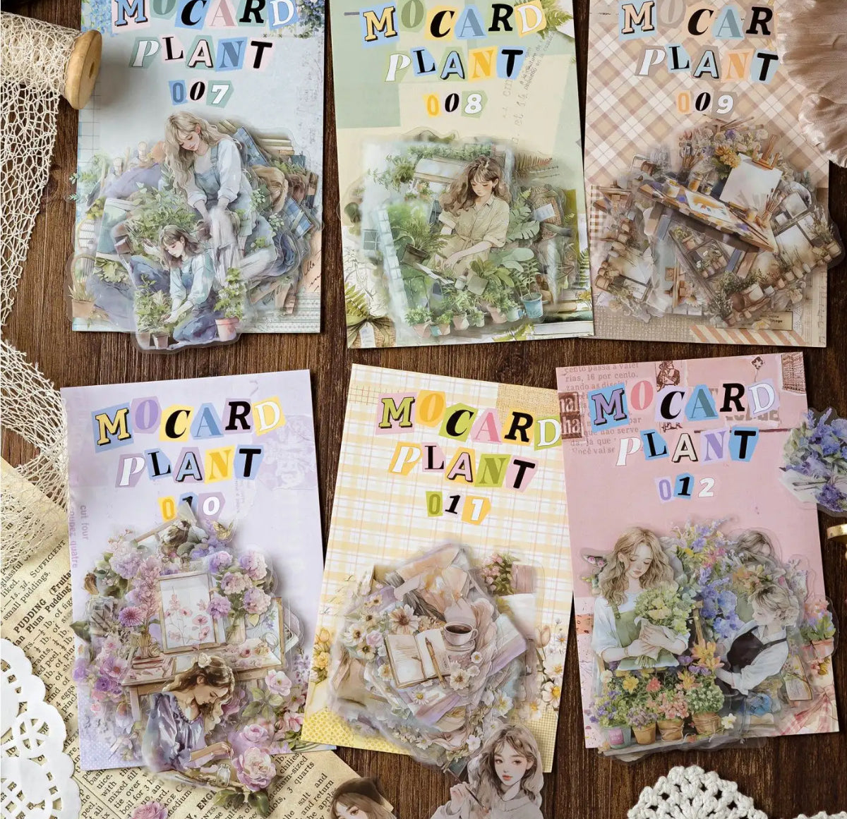 40 Stickers Flores, jardin, monitas - Mocard plant