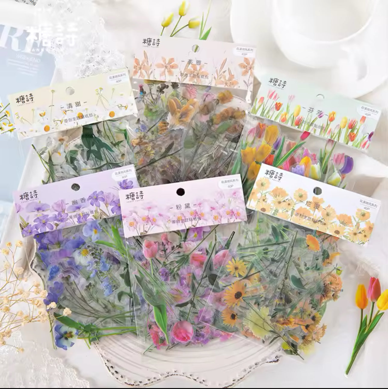 40 Stickers Flores