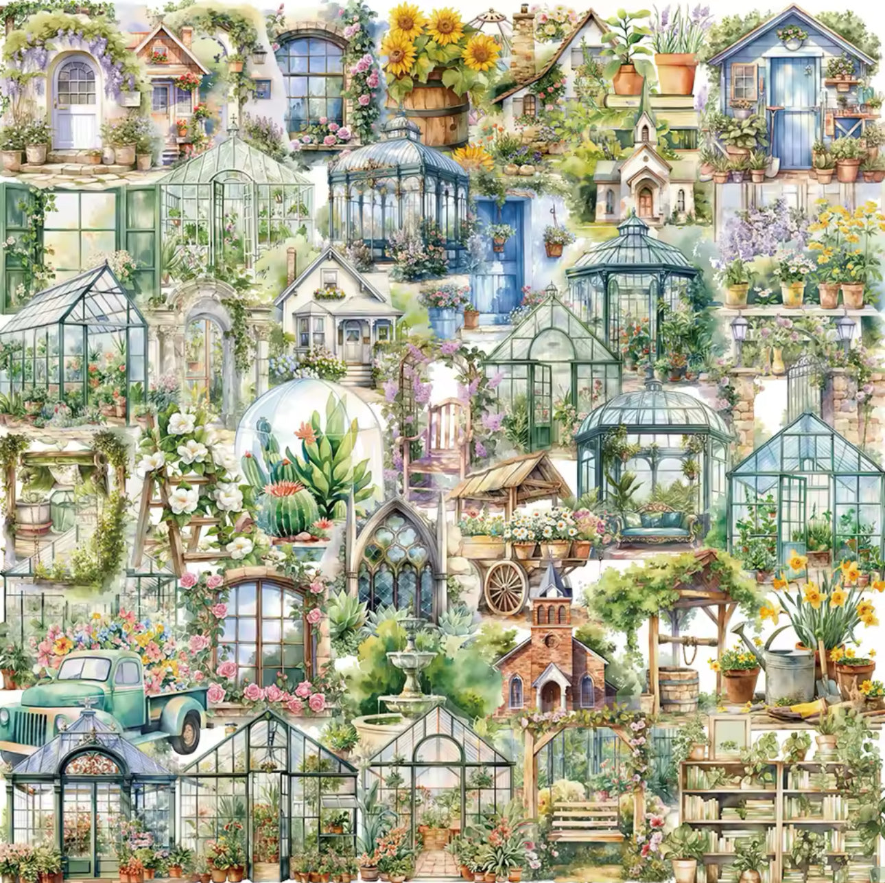 50 Stickers Jardin