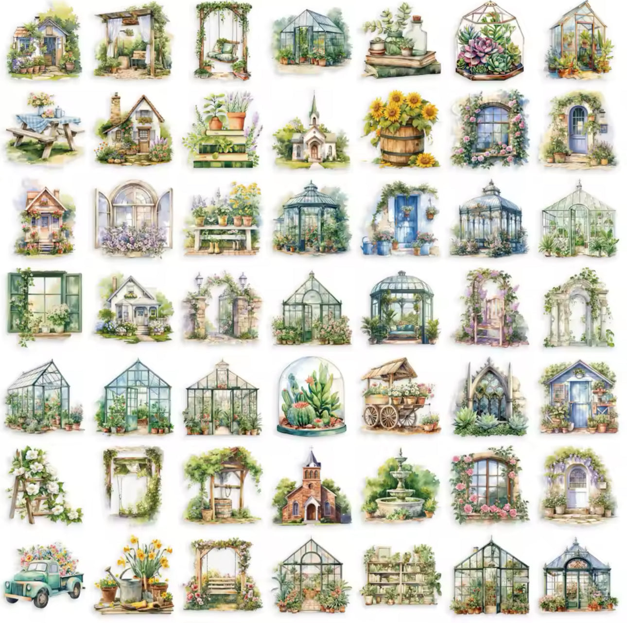 50 Stickers Jardin