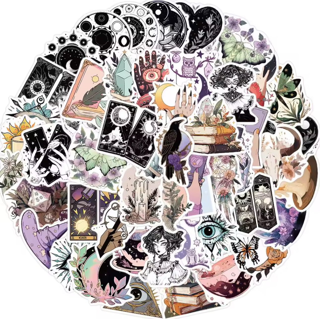 100 Stickers Vinil Misticos