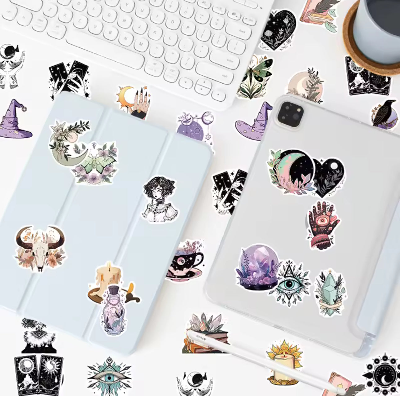 100 Stickers Vinil Misticos