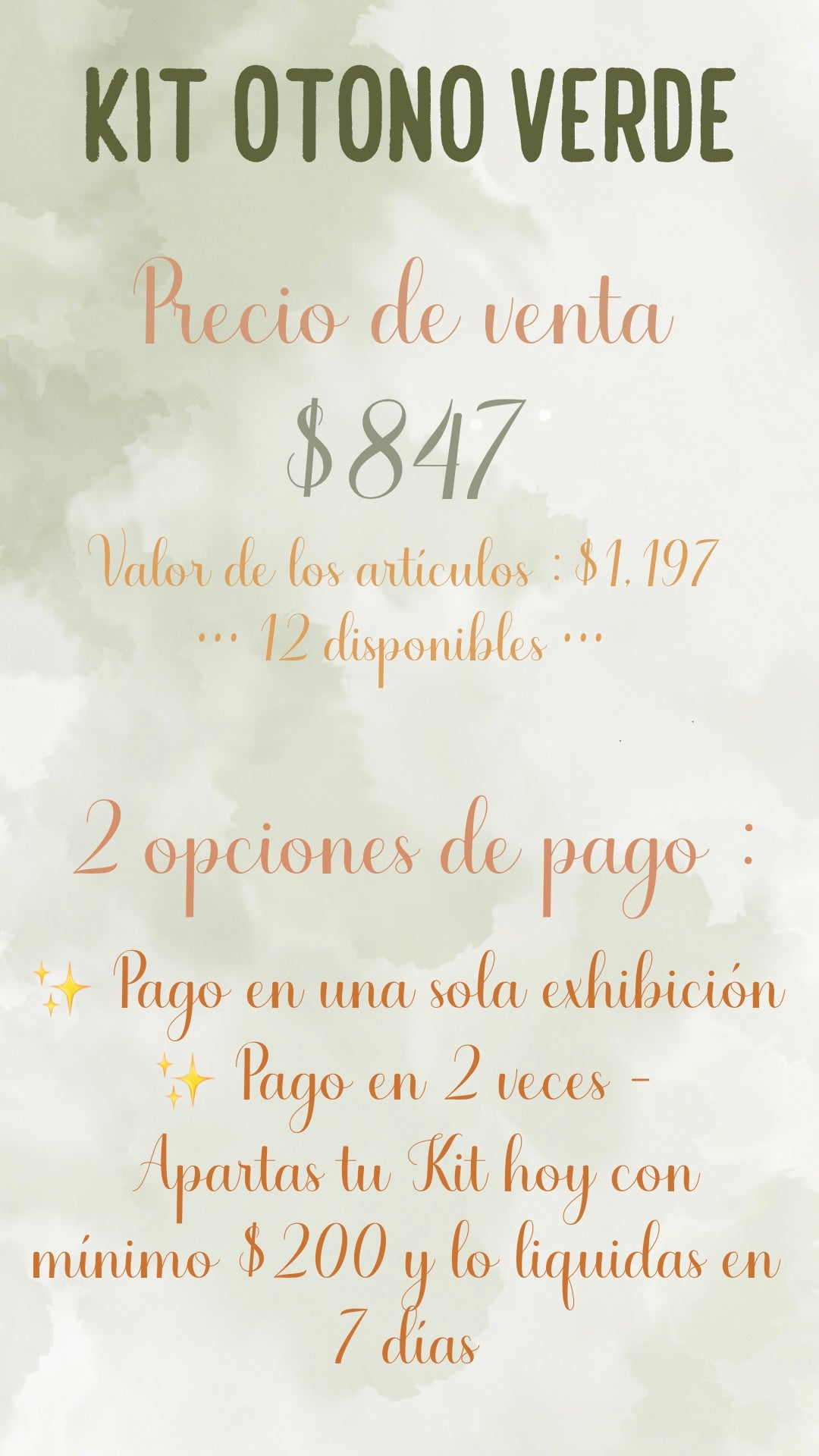 🍂🌿 KIT OTOÑO - TONOS VERDES 🌿🍂