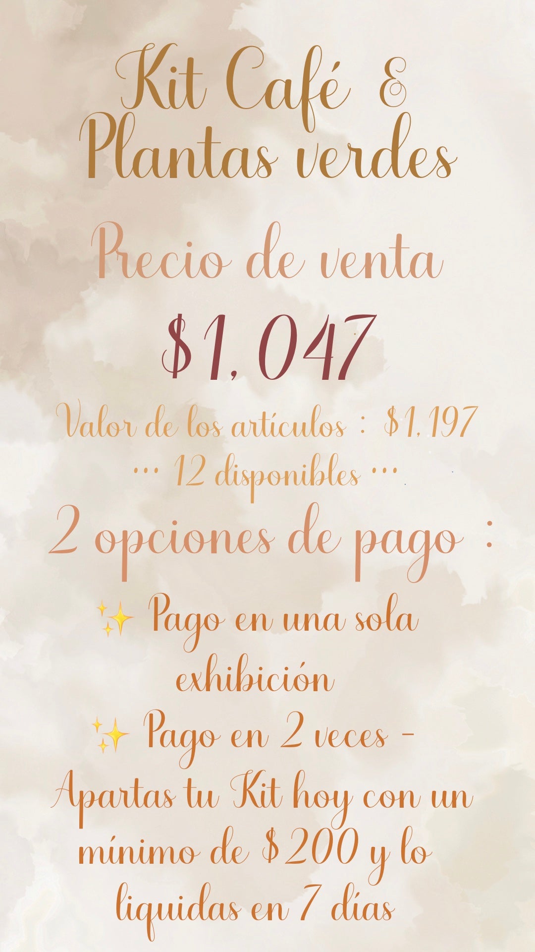 ☕️🧋🌿✨ENVIO GRATIS (del 9/10 al 12/10) KIT CAFÉ & PLANTAS VERDES ✨🌿🧋☕️