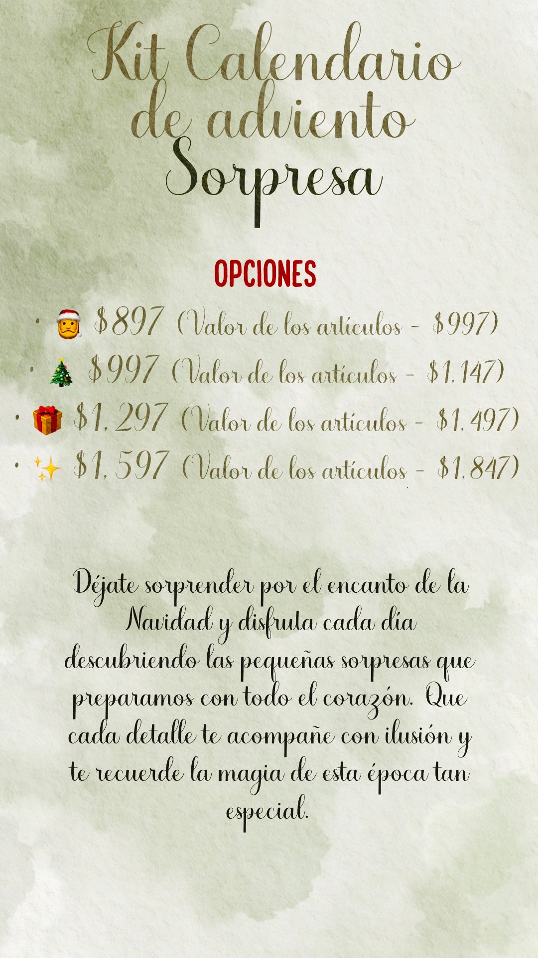 🎁✨ KIT DE ADVIENTO SORPRESA ✨🎁