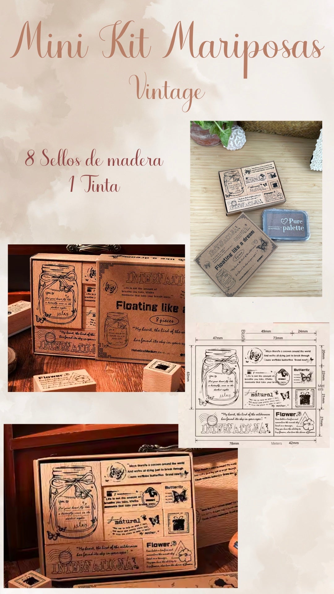 🦋✨ KIT MARIPOSAS VINTAGE ✨🦋