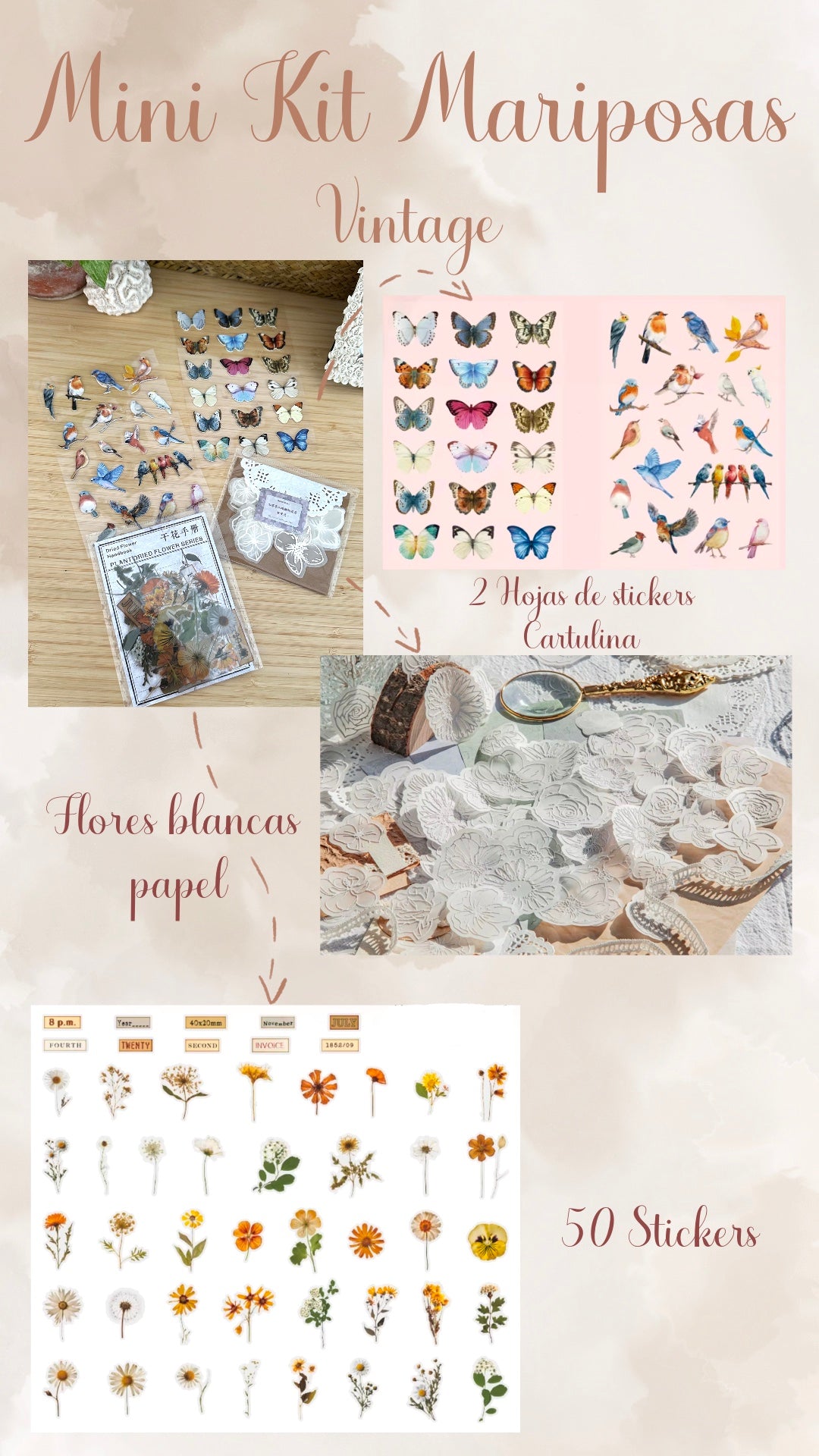 🦋✨ KIT MARIPOSAS VINTAGE ✨🦋