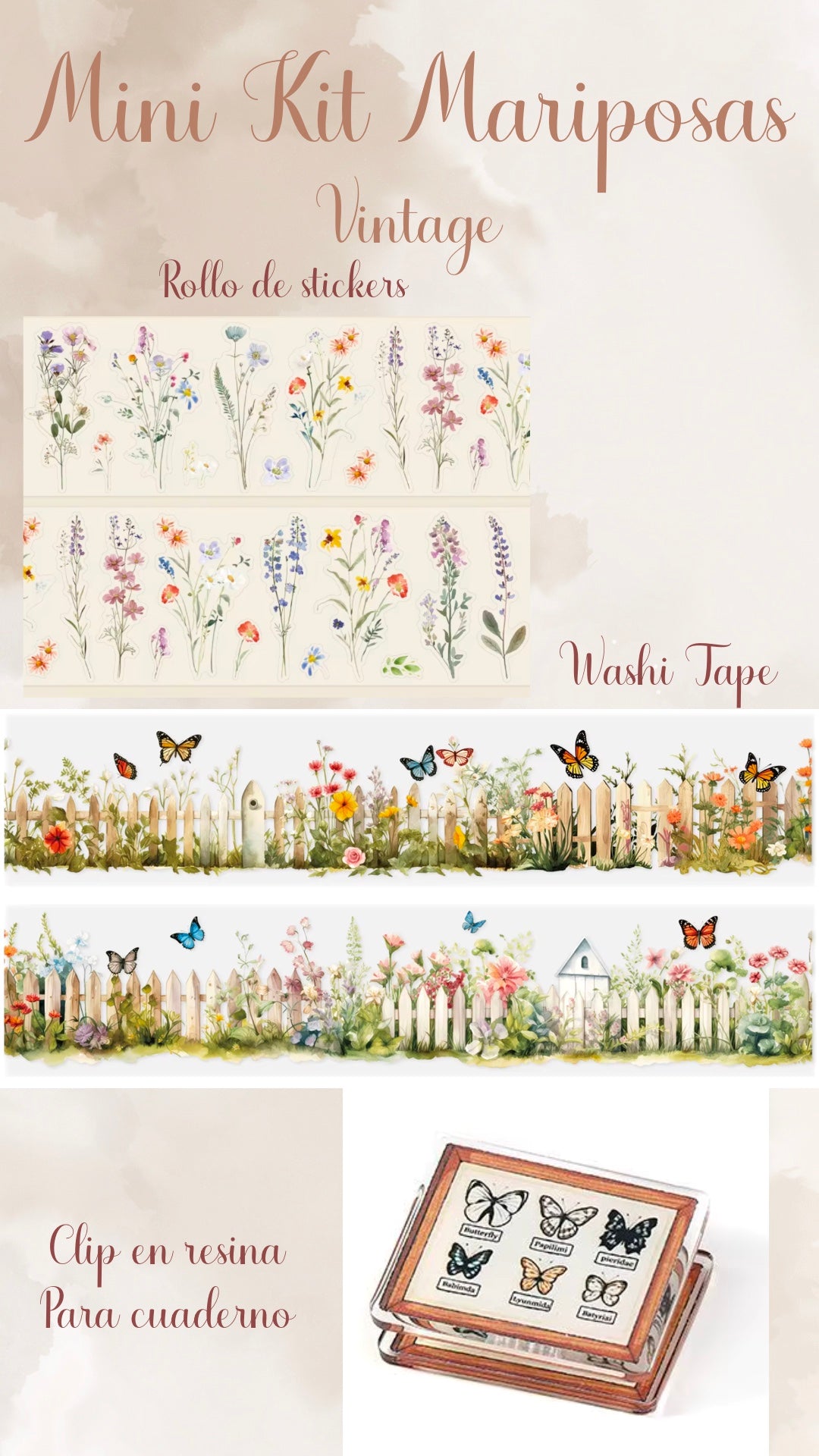 🦋✨ KIT MARIPOSAS VINTAGE ✨🦋