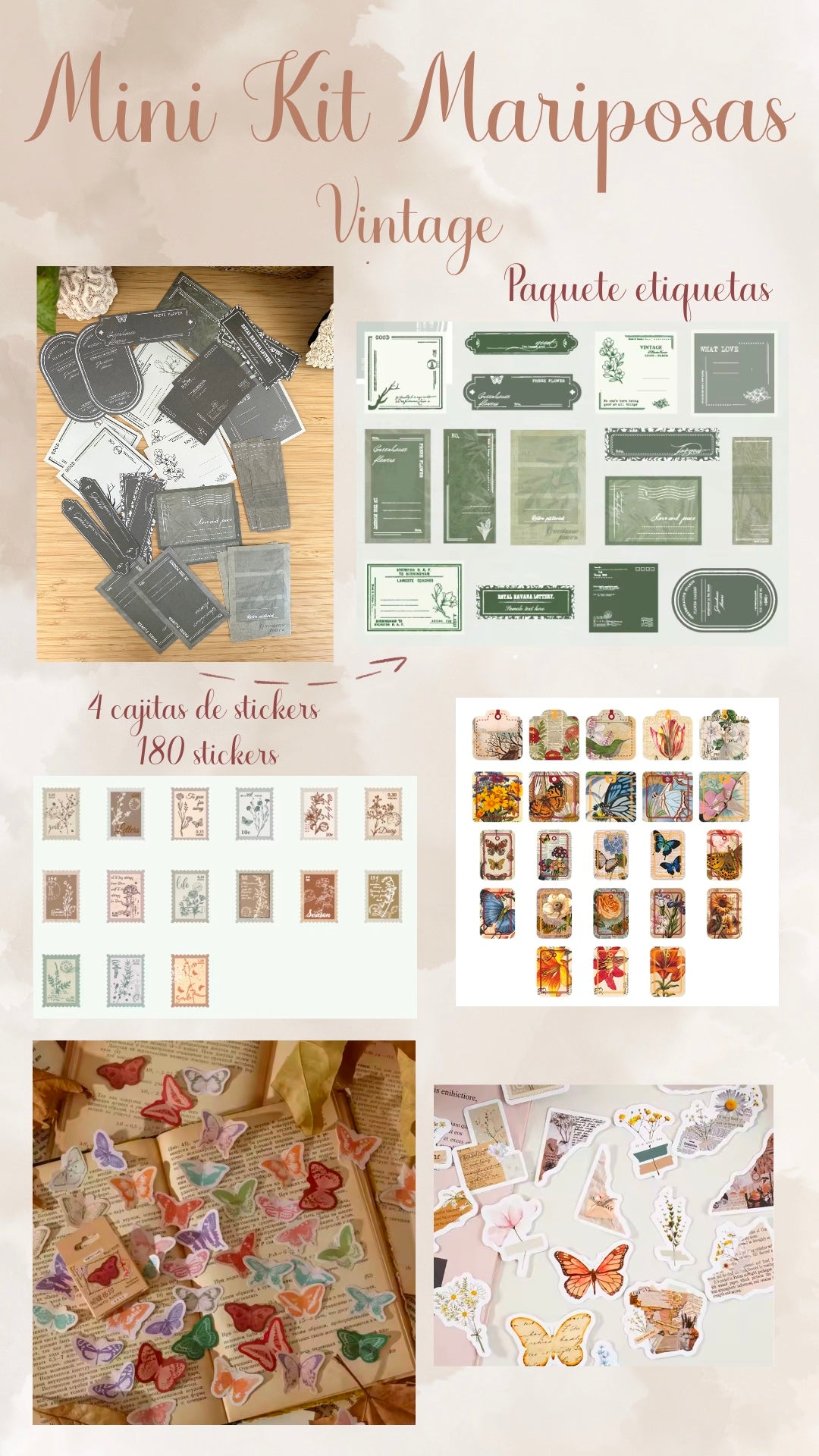 🦋✨ KIT MARIPOSAS VINTAGE ✨🦋