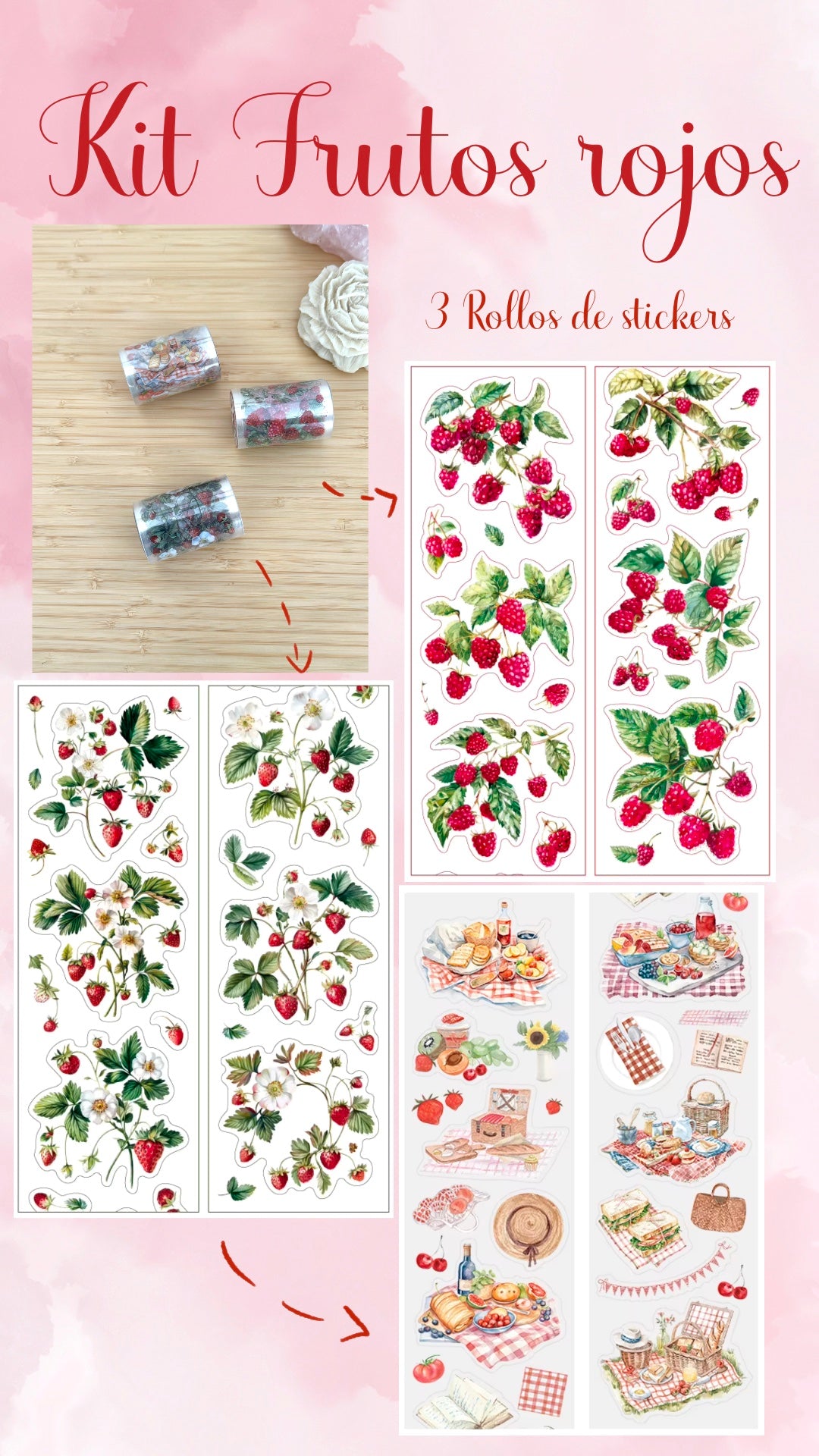 🍎🍓✨ MINI KIT FRUTOS ROJOS ✨🍒🍉