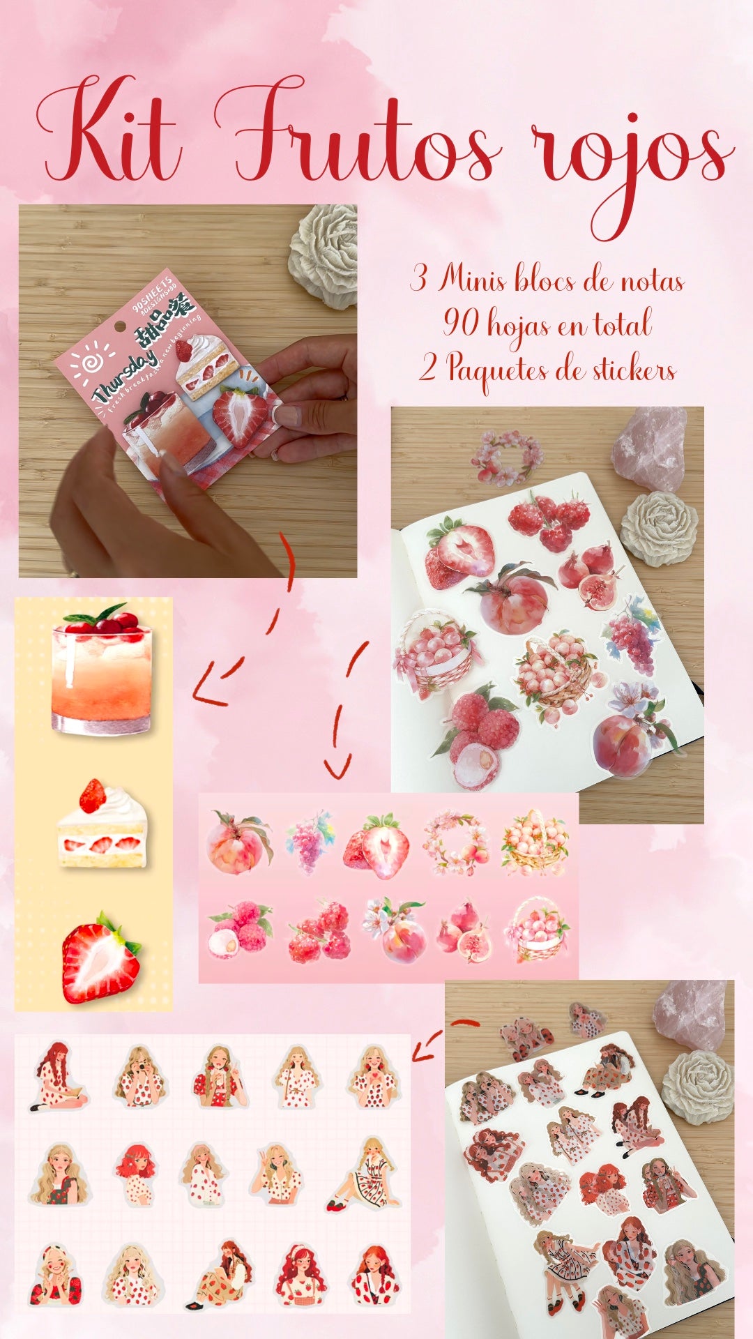 🍎🍓✨ MINI KIT FRUTOS ROJOS ✨🍒🍉