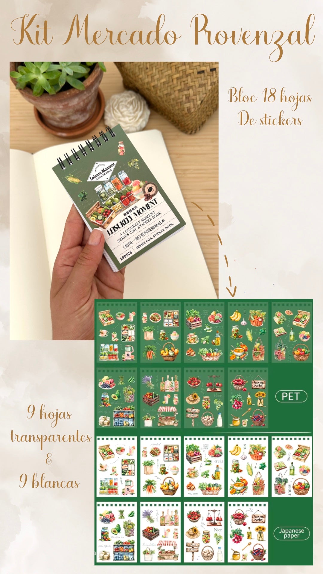 🌾🥒🍑✨ KIT MERCADO PROVENZAL ✨🥕🍒🪻
