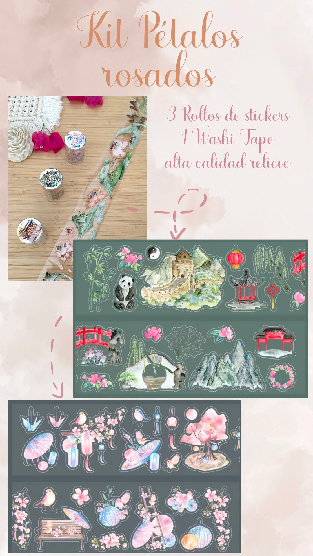 🌸✨ KIT PETALOS ROSADOS✨🌸