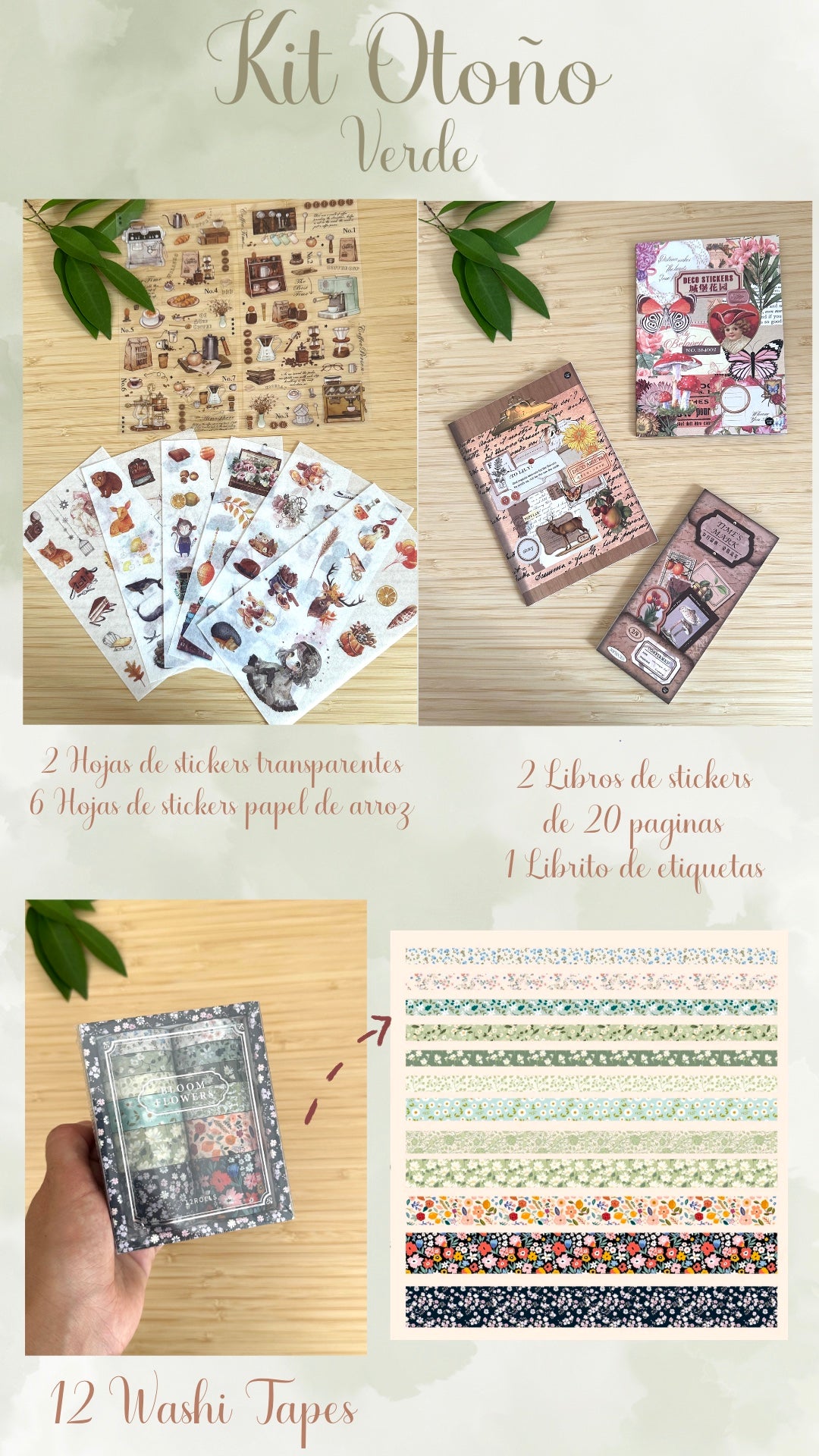 🍂🌿 KIT OTOÑO - TONOS VERDES 🌿🍂