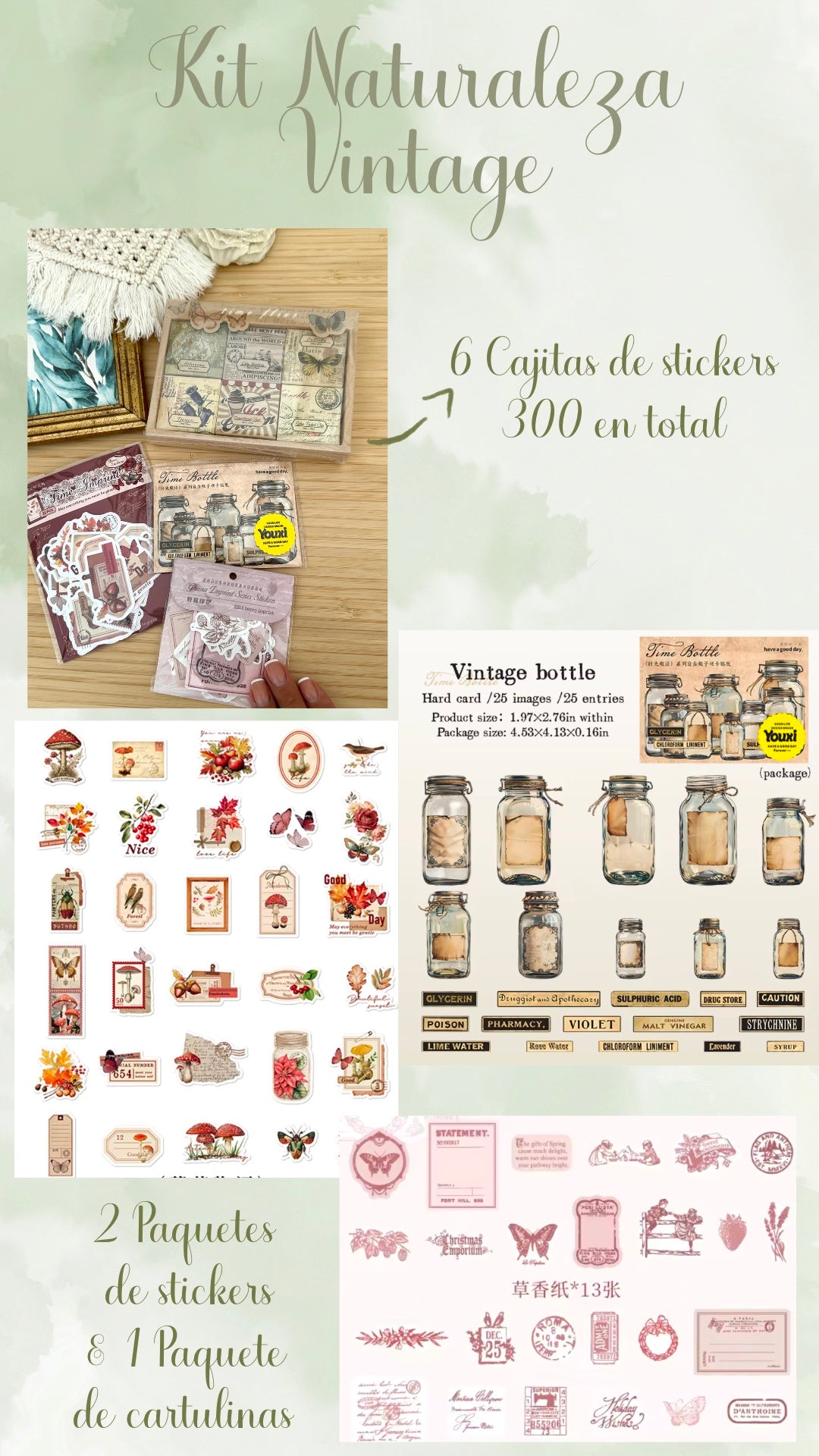 🍁🐌✨ KIT NATURALEZA VINTAGE✨🫎🍁