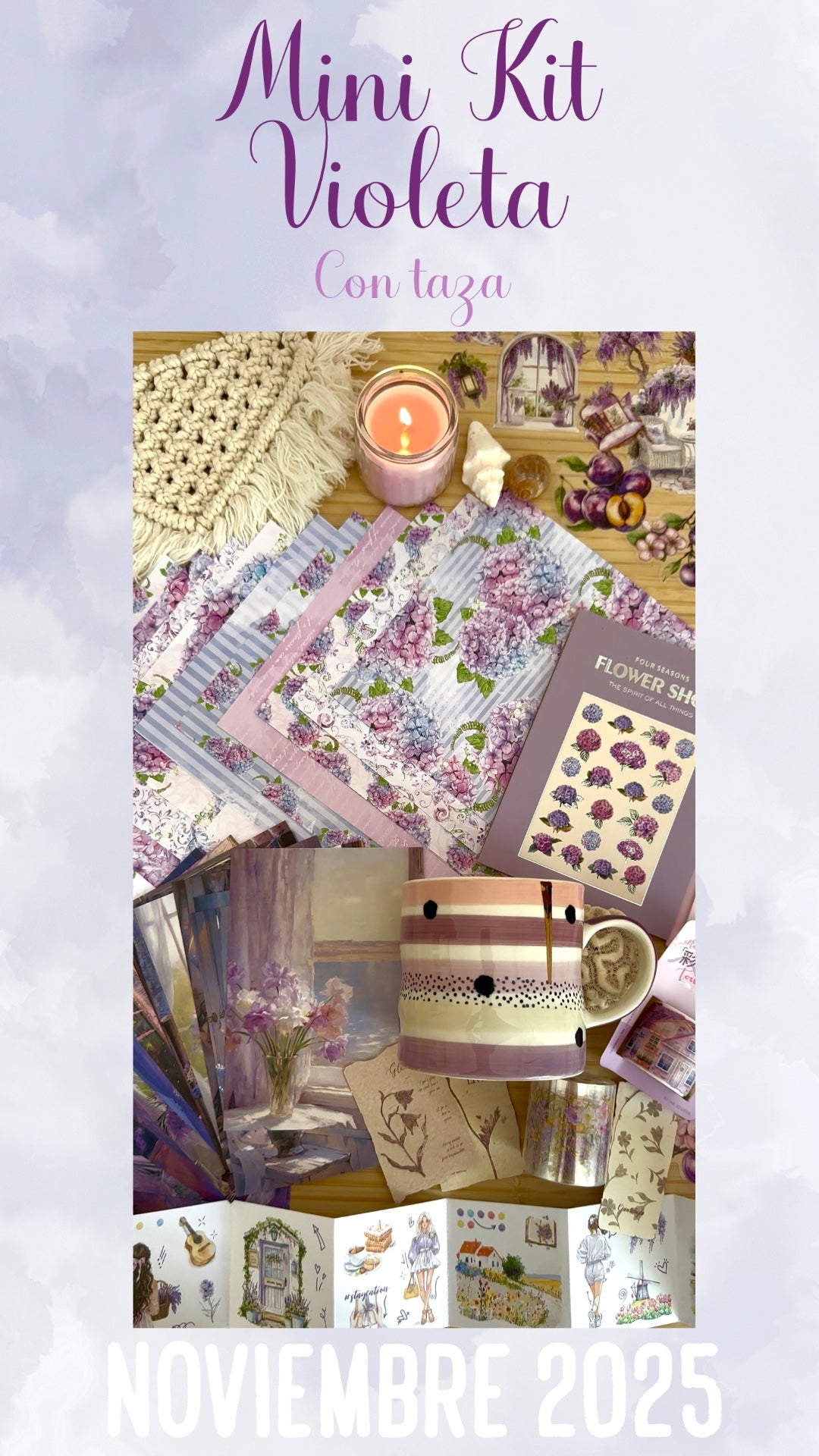 💜🪻✨ MINI KIT VIOLETA CON TAZA ✨🪻💜