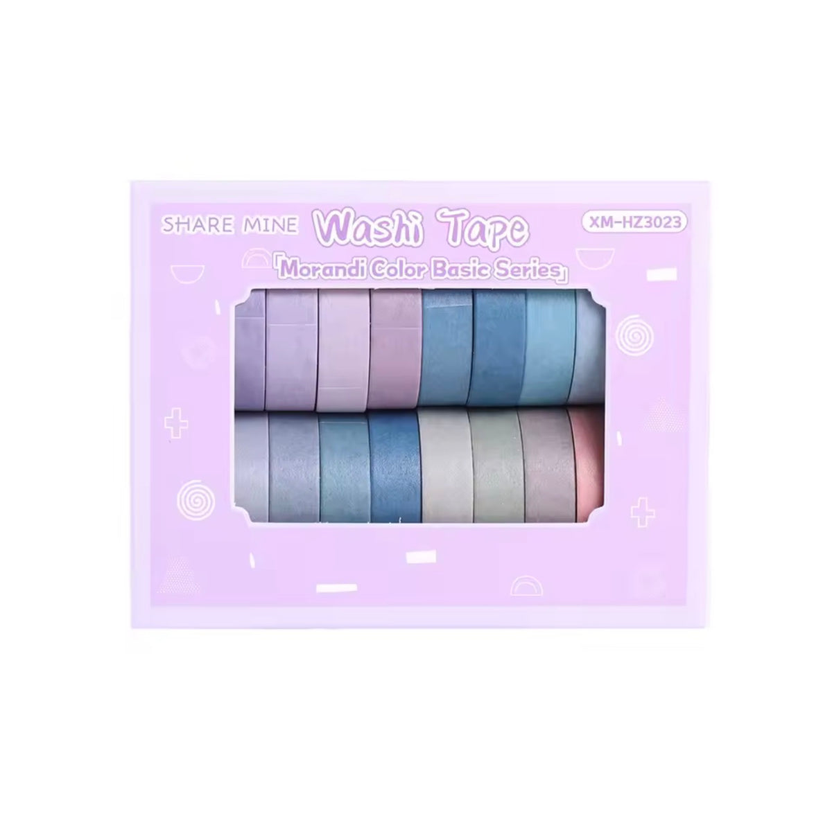 Caja de Washi Tapes delgados coloridos