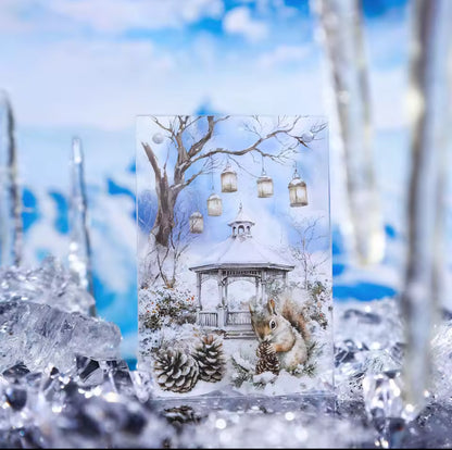 25 Stickers Animales de Invierno