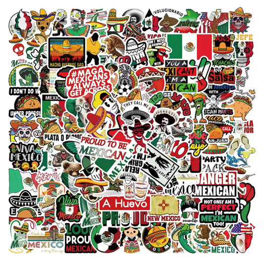 100 Stickers Vinil Mexico