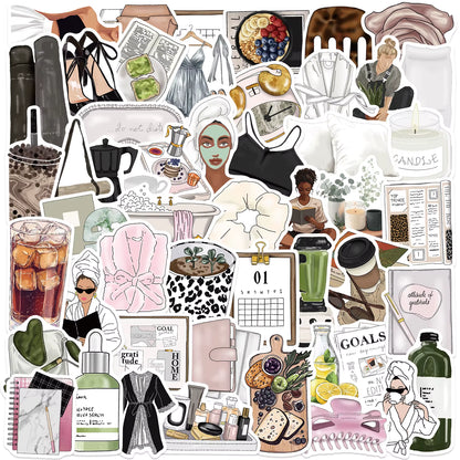 50 Stickers Vinil Relax